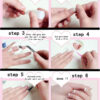 French Porcelain White manicure with crescent - Afbeelding 4