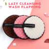 Magic Lazy Man Water Makeup Removing Puff Round Short Hair Wash Face Wash Makeup Sponge - Afbeelding 2