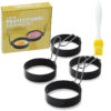 Creative thickened stainless steel non stick coating circular egg fryer hamburger patty mold - Afbeelding 4