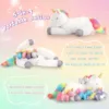 22'' Unicorn Stuffed Animal for Girls, Mommy Stuffed Unicorn with 4 Baby Unicorns, Cute Plush Unicorn Plush Toy for Kids - Afbeelding 3