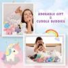 22'' Unicorn Stuffed Animal for Girls, Mommy Stuffed Unicorn with 4 Baby Unicorns, Cute Plush Unicorn Plush Toy for Kids - Afbeelding 6
