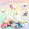 22'' Unicorn Stuffed Animal for Girls, Mommy Stuffed Unicorn with 4 Baby Unicorns, Cute Plush Unicorn Plush Toy for Kids - Afbeelding 2